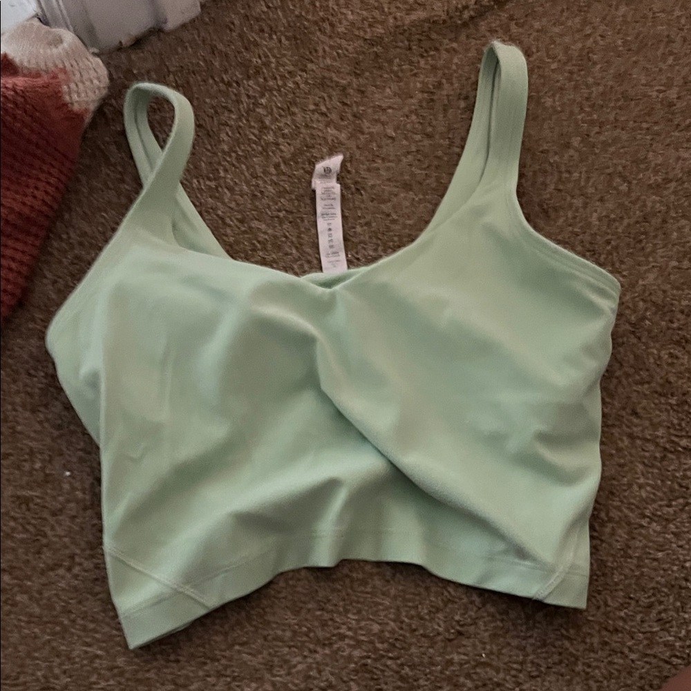 Lululemon Athletica Light Green Cropped Tank